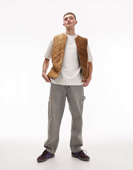 Topman – Fakturowany jasnobrązowy bezrękawnik, 3 z 4