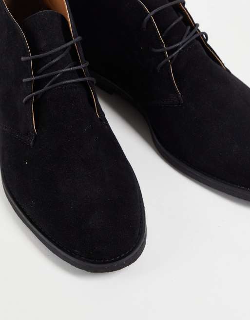  Black Suede Boots Buy Topman Men Slip On Suede Ankle Boots, Black Online  main image 4