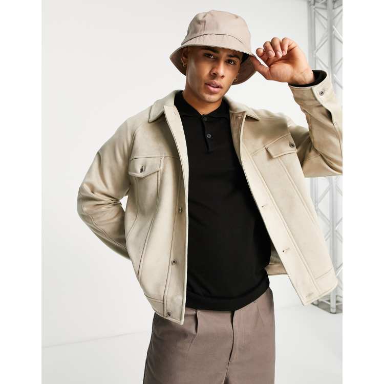 Tan faux suede western jacket shop