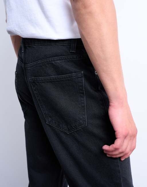 Topman - Flare - Jeans rigidi a zampa nero slavato, 4 di 5