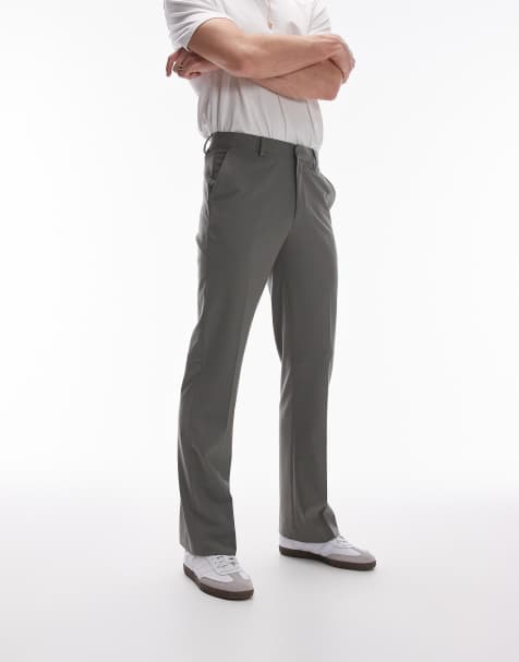 Topman flare trouser in sage - view 1