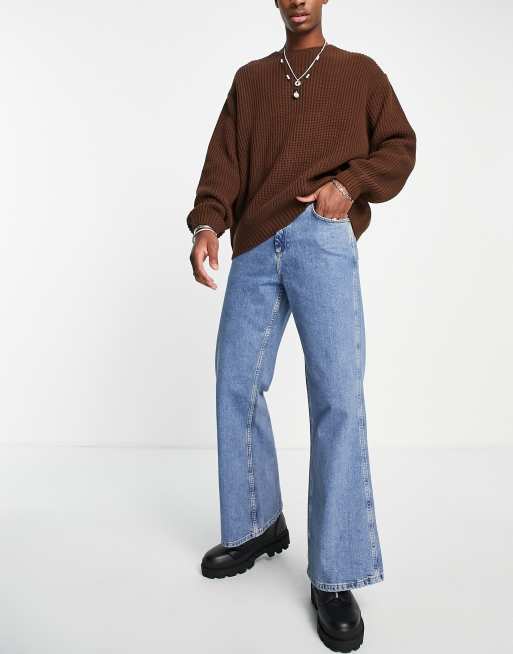 Topman - Flared jeans in medium wassing 