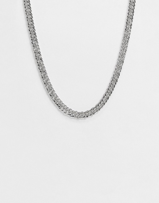 Topman flat link neckchain in silver