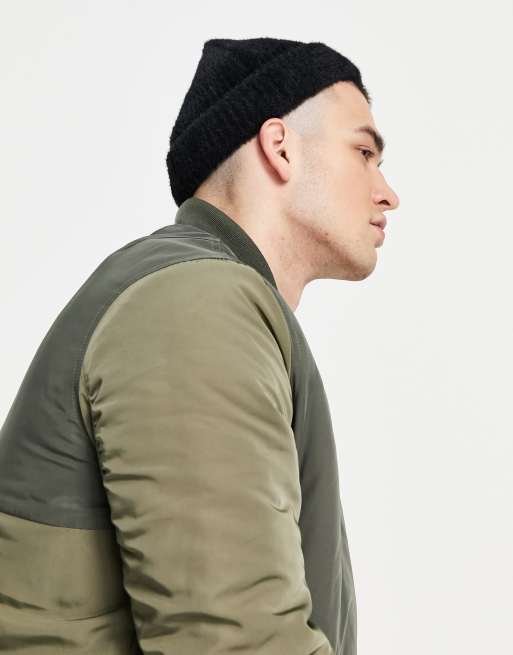 Topman - Fluffy chunky hue i sort ribstrik