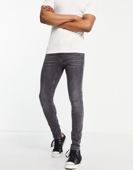 Topman forvaskede sorte spray on-jeans, 3 af 4