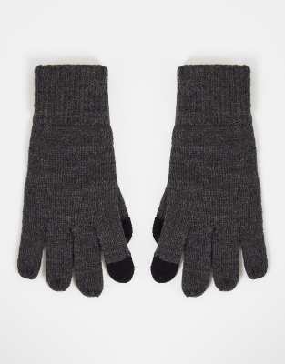 Topman - Gants en maille - Anthracite - CHARCOAL