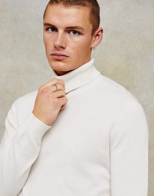 Topman - Gebreide coltrui in wit - WHITE