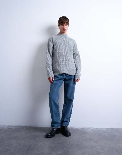 Topman - Gebreide trui in grijs - view 1