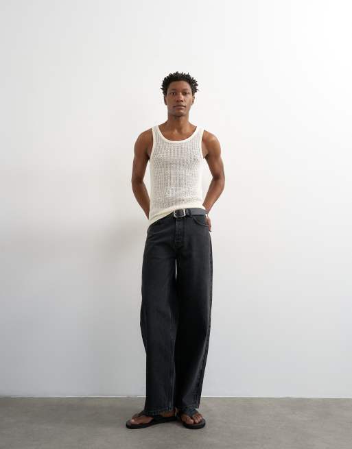Topman – Gehäkeltes Trägertop in Ecru mit klassischem Schnitt, 3 von 5