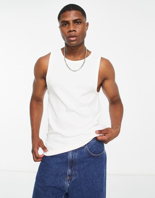 Topman - Geribbeld hemd in wit