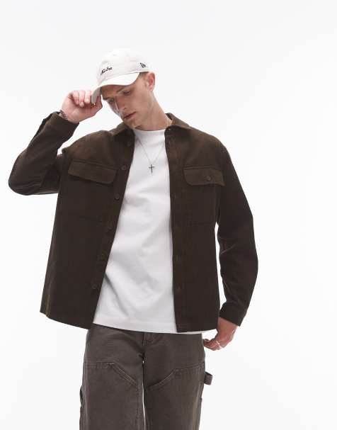 Topman - Giacca a maniche lunghe in velluto a coste color cioccolato - view 1