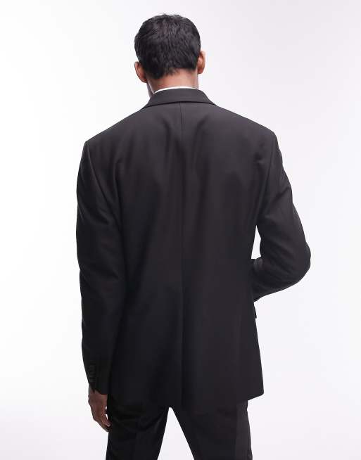 Topman - Giacca da abito slim fit stile smoking nera, 2 di 5