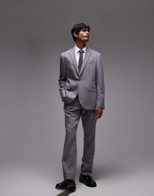 Topman - Giacca da abito slim grigia, 2 di 5