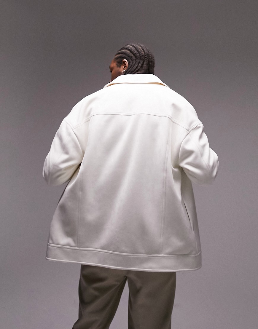 Giacca elegante in camoscio sintetico écru-Bianco - Topman Camicia donna  - immagine1
