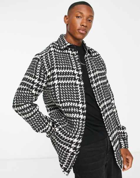 Topman - Giacca in jacquard e bianca con stampa pied de poule - view 1
