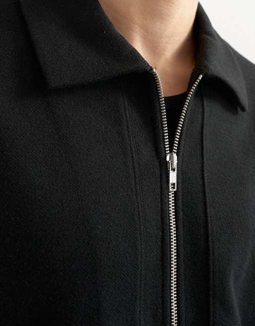 Topman - Giacca premium squadrata in jersey nera, 5 di 5