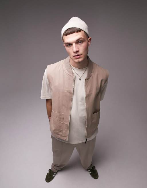 Topman - Gilet color pietra
