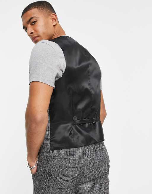 Gilet Costume Topman Gris Foncé - Taille 38 - Neuf Avec étiquettes - Style Photographe