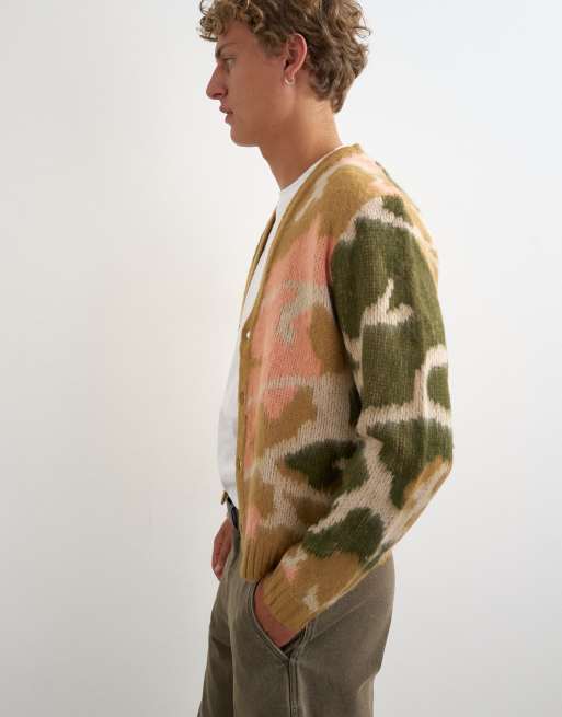 Topman gilet en maille coupe classique avec motif camouflage abstrait en pierre, 4 de 5