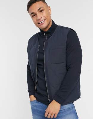 Topman - Doudoune sans manches - Bleu marine-Navy Navy