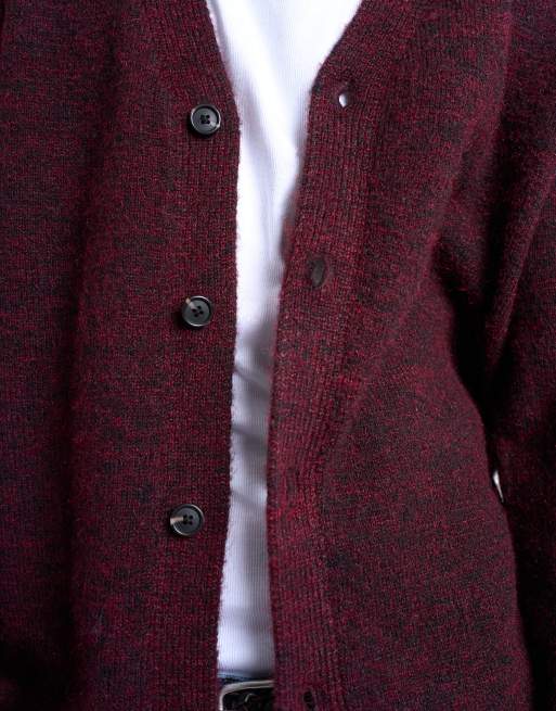Topman - Gilet oversize à col V - Bordeaux, 4 de 5