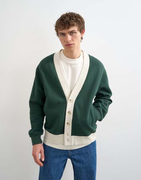 Topman - Gilet rétro coupe classique - Vert foncé - view 1