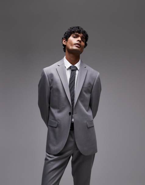 Topman – Grå kostymjacka med smal passform - view 1