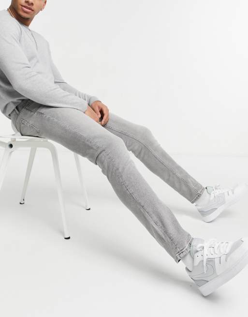 Topman - Grå skinny-jeans i bomuldsblanding, 4 af 4