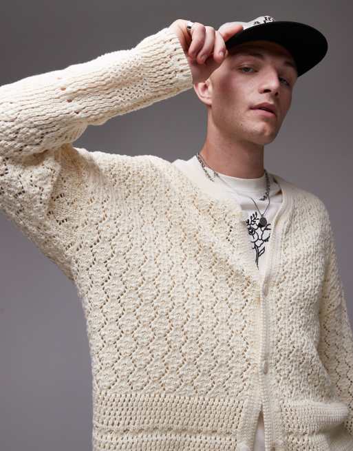 Topman – Gräddvit, virkad kofta, 2 av 4