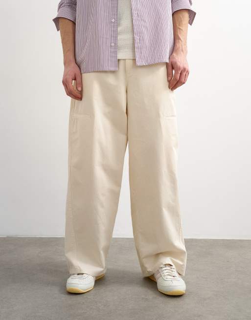 Topman – Gräddvita, baggy byxor med sidofickor, 2 av 5