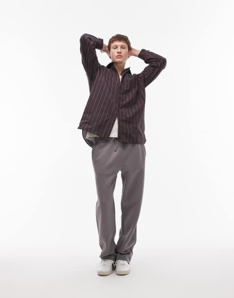Topman baggy fit jogger in charcoal