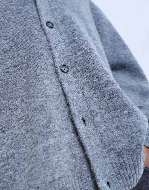 Topman – Grafitowy zapinany na guziki kardigan oversize, 4 z 5