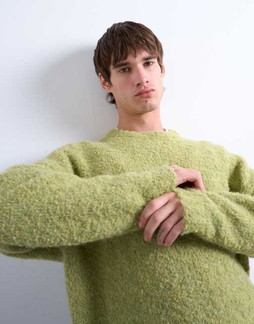 Topman - Grøn trøje i bouclé i afslappet pasform, 3 af 5