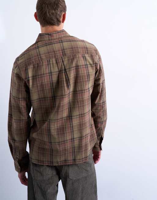 Topman – Grün kariertes T-Shirt aus Popeline in regulärer Passform, 5 von 5