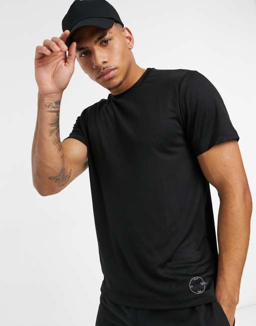 Topman Gym signature T-shirt in black | ASOS