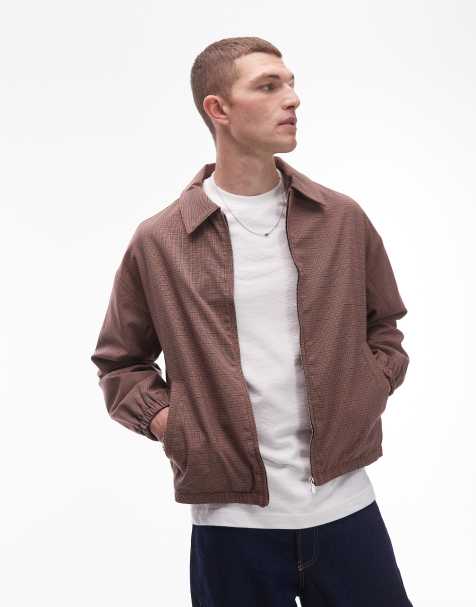 Topman harrington jacket in check - view 1