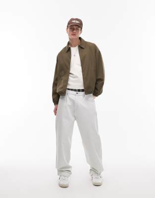 Topman harrington jacket in khaki