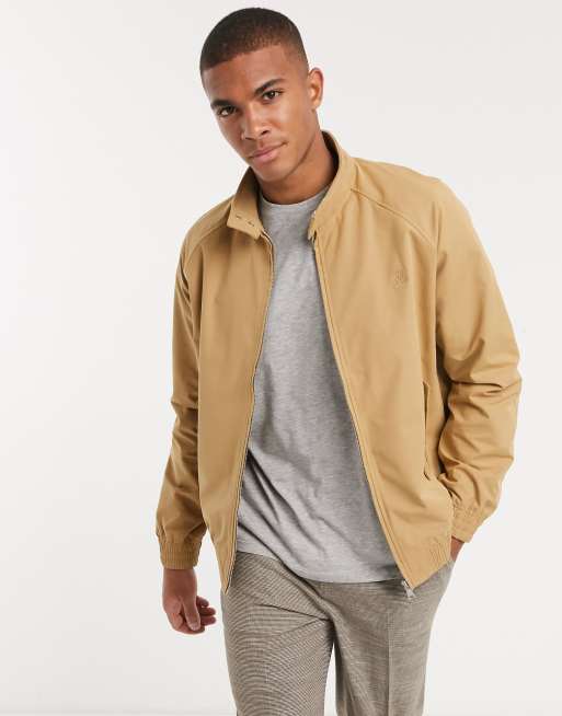 Topman harrington jacket in tan