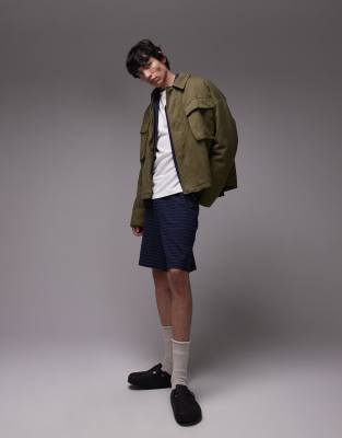 Topman Harrington Jacket With Double Chest Pockets In Yellow