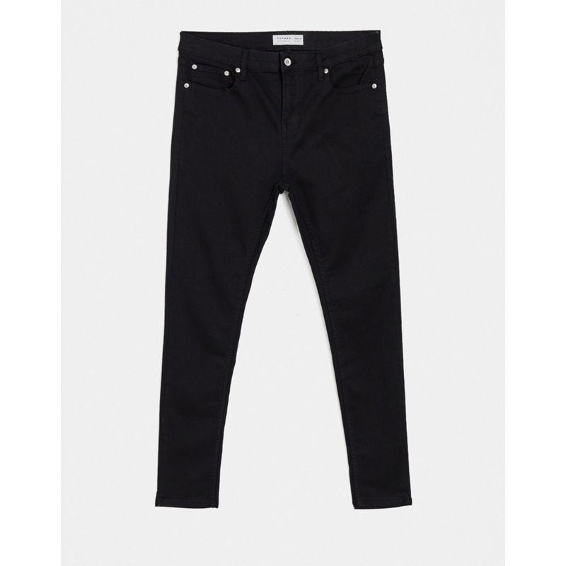 Topman – Hautenge Jeans aus Bio-Baumwolle in Schwarz 