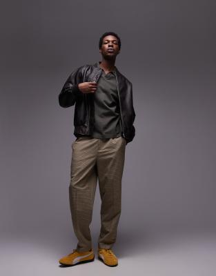 Topman Heavyweight Boxy Fit Camp Collar Polo Shirt