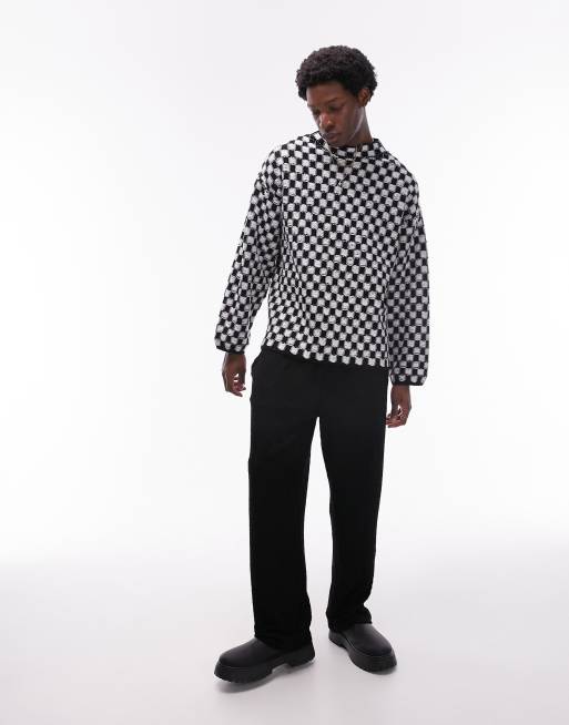 Checkerboard sweatshirt best sale