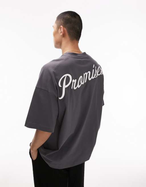 Topman premium heavyweight oversized fit t-shirt with dropped