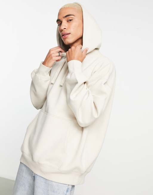 Topman heavyweight extreme oversized hoodie in stone | ASOS