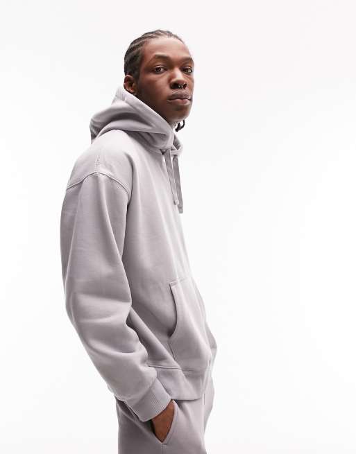 Topman grey online hoodie