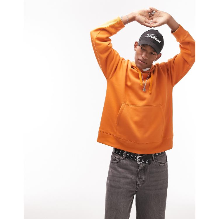 Topman orange hoodie online