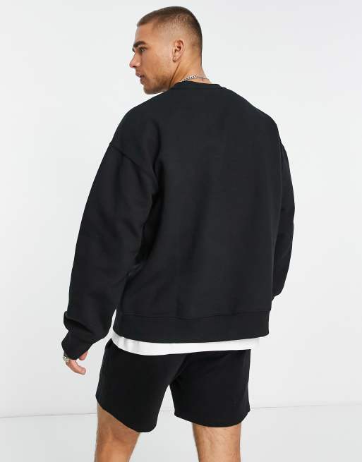 Topman black sweatshirt hot sale