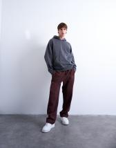 Topman heavyweight straight leg jogger in brown