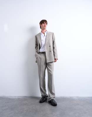 Topman herringbone suit set in stone | ASOS