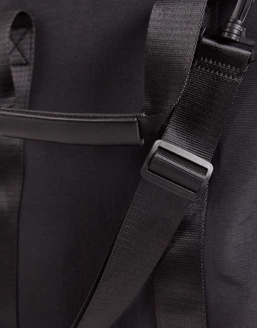 Topman holdall bag with cross body strap in black ASOS